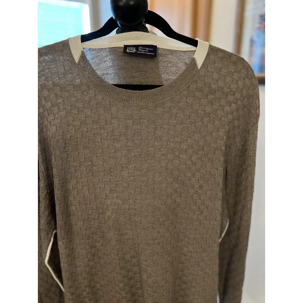 Berragamo Elegant Luxe Italy Collection EUC Knit ware Slim fit sweater  3X (146)